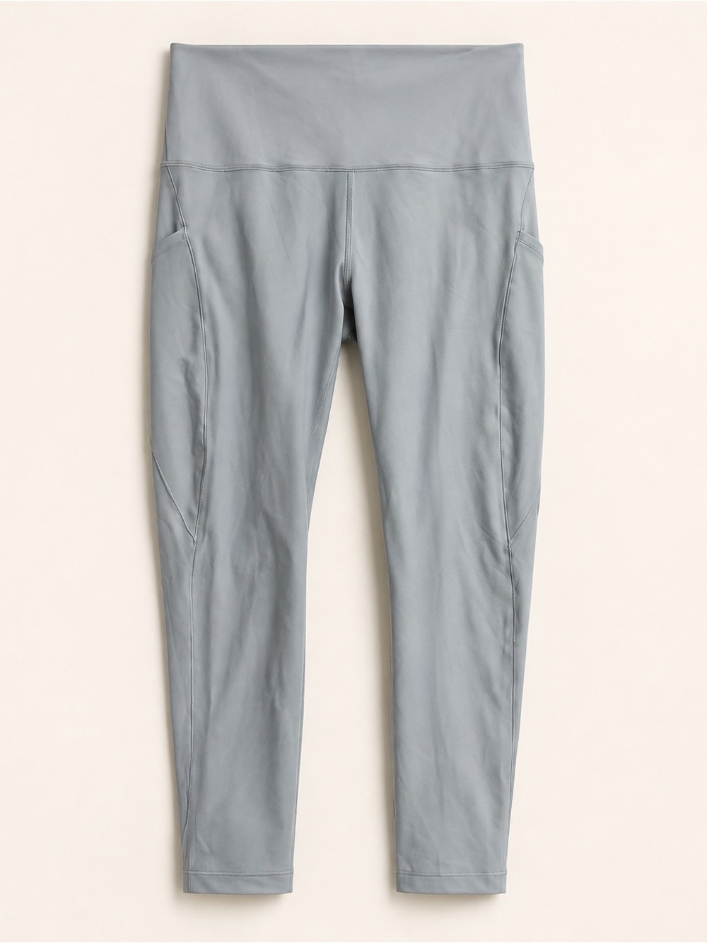 Athleta Light Gray Interval Stash 7/8 Tight Leggings